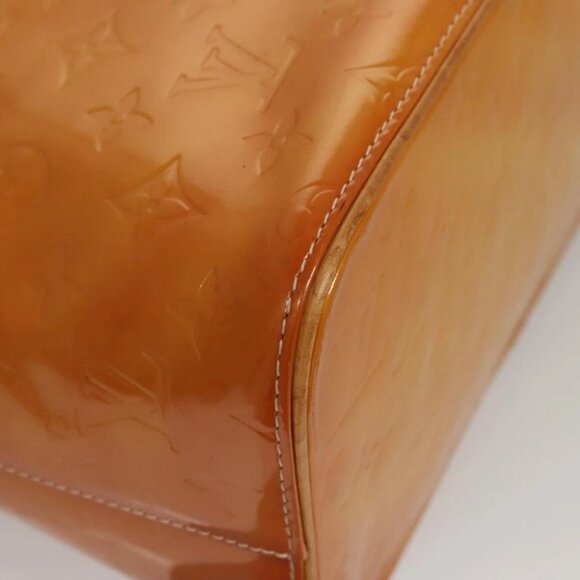 LOUIS VUITTON Monogram Vernis Houston Hand Bag Jaune - Picture 7 of 15